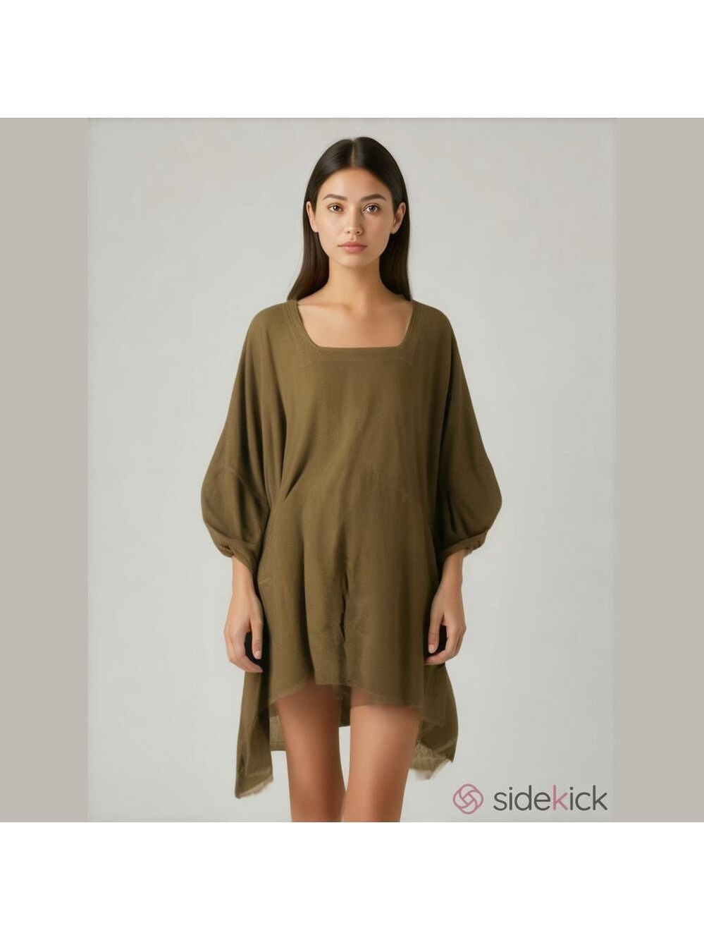 Soft Surroundings Tunic Dress One Size Brown Lagenlook Loose Comfortable Pockets